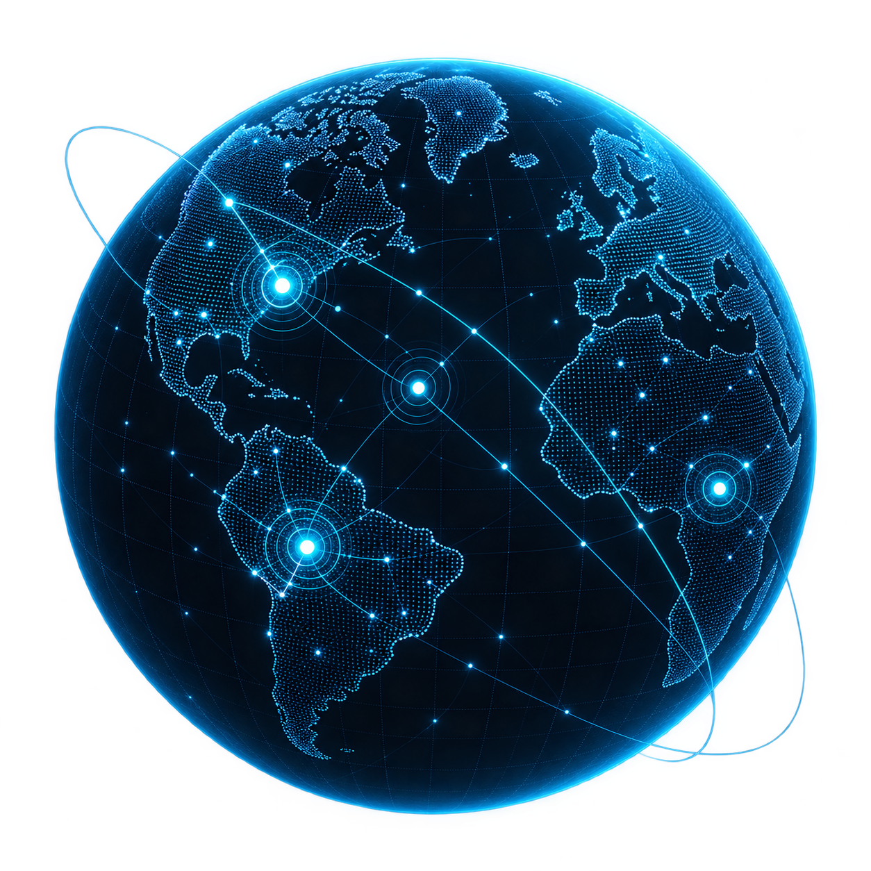 A luminous digital globe showing connected breach signals